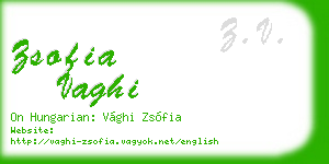 zsofia vaghi business card